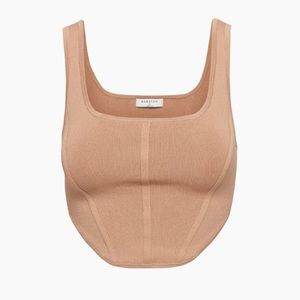 Aritzia/Wilfred sculpt knit bustier tank top